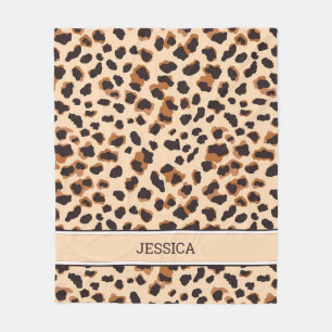 Manta Polar Patrón Leopard personalizado Estrella de gato salv