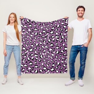Manta Polar Patrón leopardo, puntos leopardo, leopardo púrpura