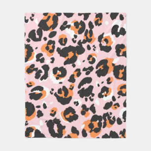 Manta Polar Patrón leopardo sin fisuras. Textura clásica de