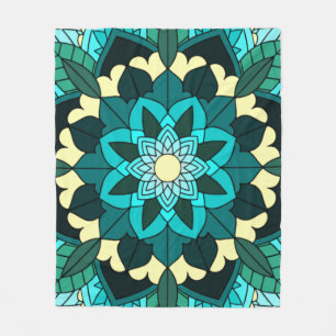 Manta Polar Patrón Mandala 02 en agua