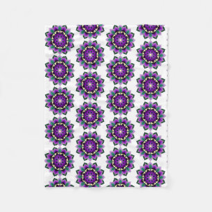 Manta Polar Patrón Mandala 02 en morado