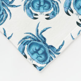 Manta Polar Patrón marino clásico de cangrejos azules
