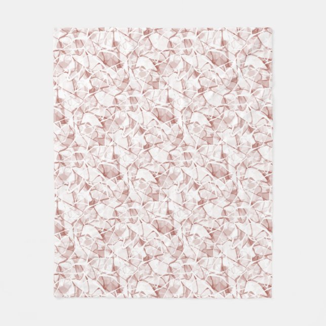 Manta Polar patrón moderno abstracto beige blanco de moda    (Anverso)
