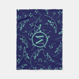 Manta Polar Patrón moderno de berry verde azulada turquesa mon