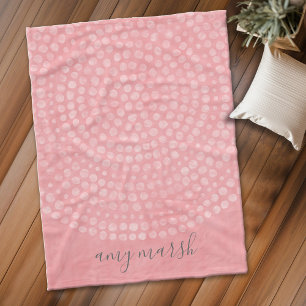 Manta Polar Patrón moderno de punto de Boho con nombre de gui