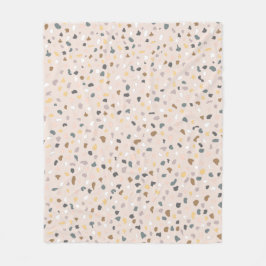 Manta Polar Patrón moderno Terrazzo Neutral suave