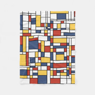 Manta Polar Patrón Mondrian De Stijl