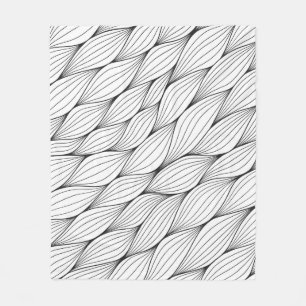 Manta Polar Patrón monocromo sin soldadura con rizado abstract