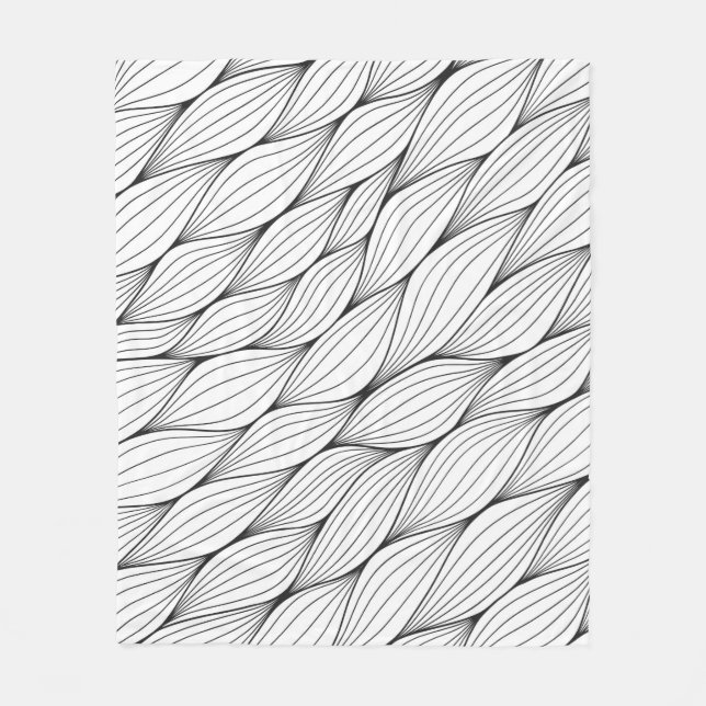 Manta Polar Patrón monocromo sin soldadura con rizado abstract (Anverso)