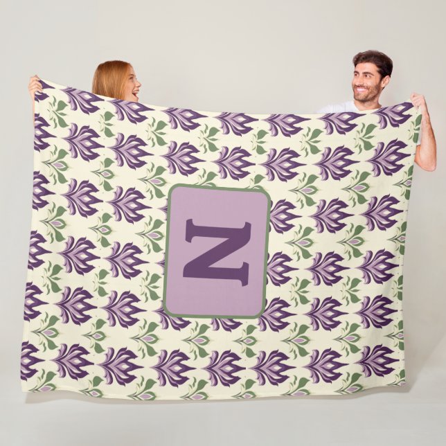 Manta Polar Patrón motif de Lily Ornamental (In situ)