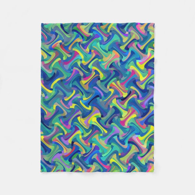 Manta Polar Patrón multicolor (Anverso)