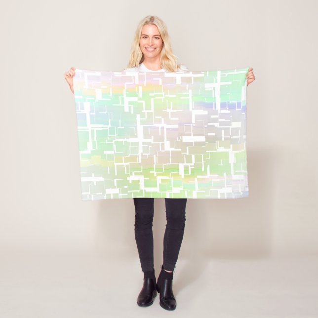 Manta Polar Patrón multicolor abstracto de Pastel (In situ)