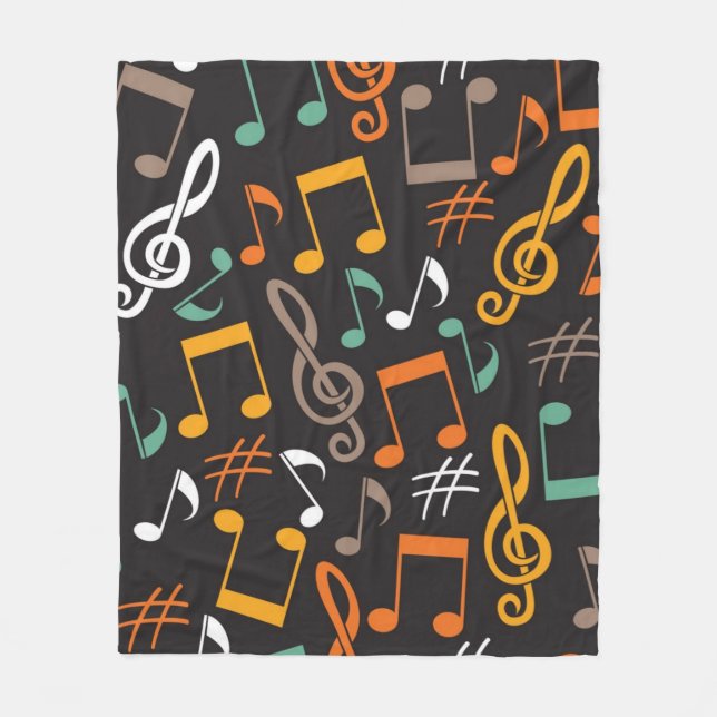 Manta Polar Patrón musical (Anverso)