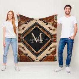 Manta Polar Patrón nativo americano estilo boho cultura india