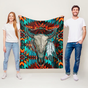 Manta Polar Patrón nativo americano indio 04