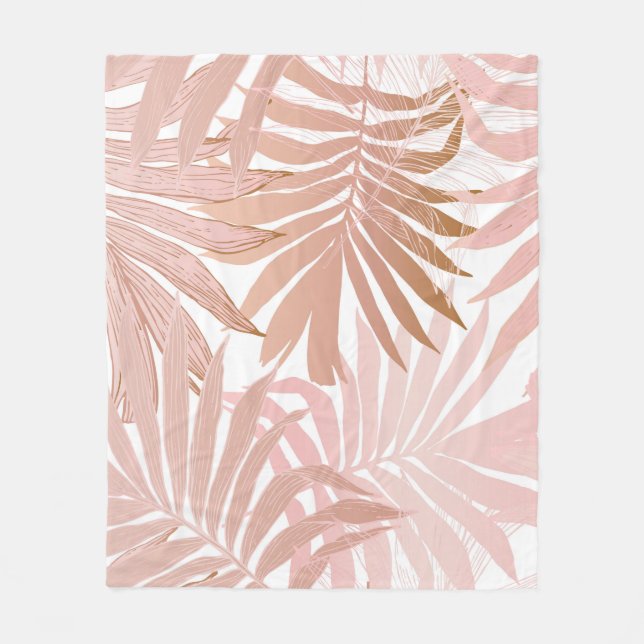 Manta Polar Patrón natural sin fisuras. Tropi abstracto dibuja (Anverso)