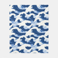 Patrón naumático de ondas azules y blancas