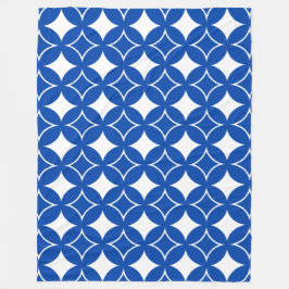 Manta Polar Patrón naval azul y blanco