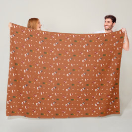 Manta Polar Patrón Navideño Acogedor | Muñeco de Nieve, Regalo