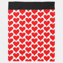 Patrón negro de corazones rojos