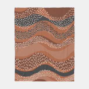 Manta Polar Patrón ondulado sin fisuras en estilo geo natural.