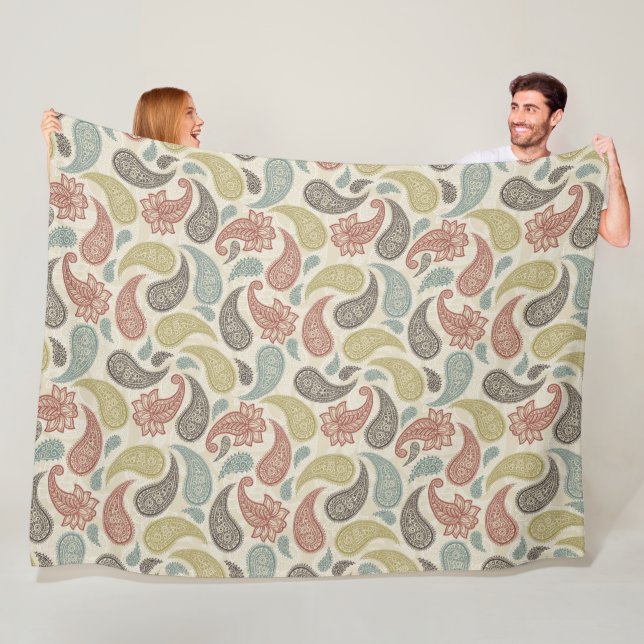Manta Polar Patrón Paisley  (In situ)