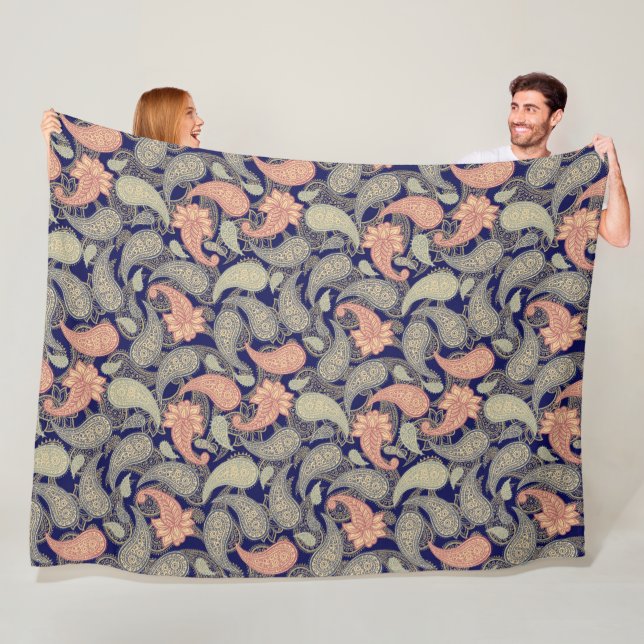 Manta Polar Patrón Paisley (In situ)