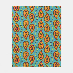 Manta Polar Patrón paisley, indio de textura de tela ornamenta