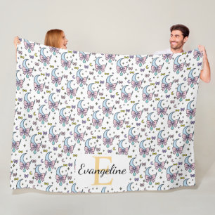 Manta Polar Patrón Pastel de Arco Mágico Lunar Personalizado