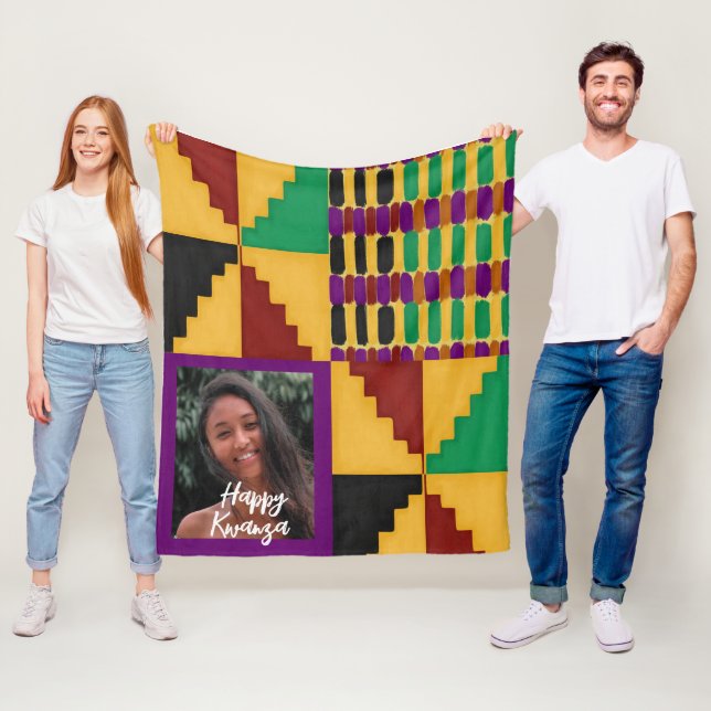 Manta Polar Patrón personalizado de Kwanzaa (In situ)