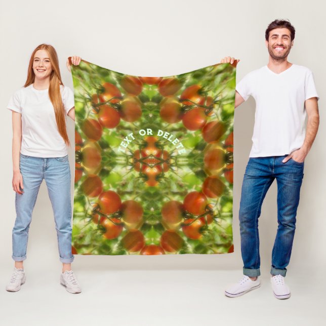 Manta Polar Patrón personalizado de tomates cherry de jardín   (In situ)