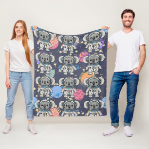 Manta Polar Patrón Personalizado del astronauta Koala
