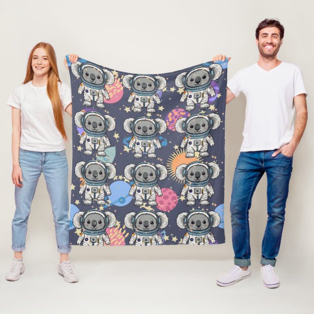 Manta Polar Patrón Personalizado del astronauta Koala (In situ)