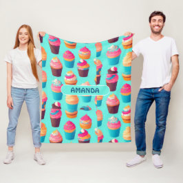 Manta Polar Patrón personalizado geométrico colorido