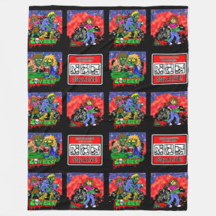 Manta Polar Patrón Personalizado zombie