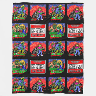 Manta Polar Patrón Personalizado zombie