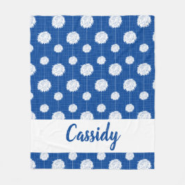 Manta Polar Patrón Pom Pom de animadores azules