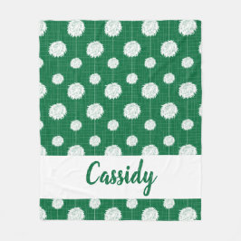 Manta Polar Patrón Pom Pom de animadores verdes