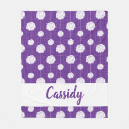 Manta Polar Patrón Pom Pom Pom de animador púrpura