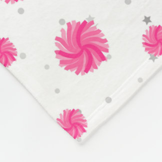 Manta Polar Patrón Pom Poms Rosa, animador, Escuadrón de Salud