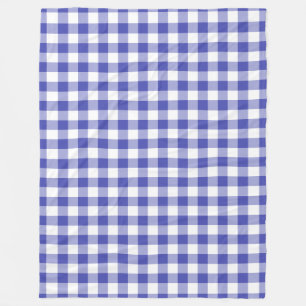 Manta Polar Patrón real azul de Gingham
