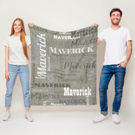 Manta Polar Patrón repetitivo de nombres largos Neutrales mode