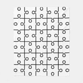 Manta Polar Patrón retro de la pieza del rompecabezas geométri