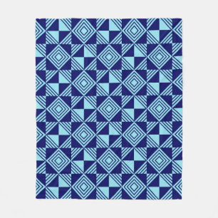 Manta Polar Patrón retro de matemáticas geométricas de triángu