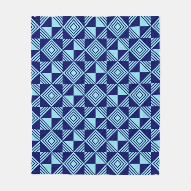 Manta Polar Patrón retro de matemáticas geométricas de triángu (Anverso)