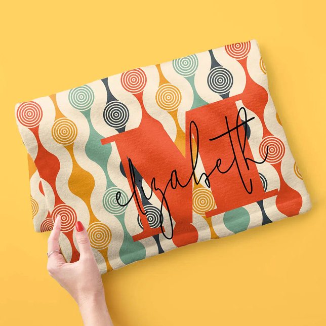 Manta Polar Patrón retro Groovy (Subido por el creador)