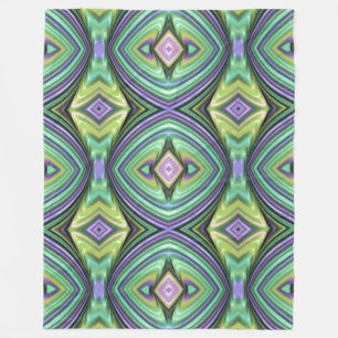 Manta Polar Patrón retro moderno de diamantes rosados, púrpura