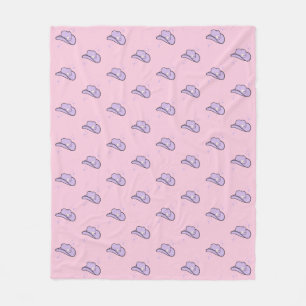 Manta Polar Patrón rodeo de lechera rosa Lilac