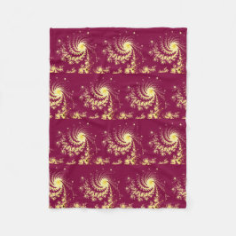 Manta Polar Patrón rojo y amarillo giratorio