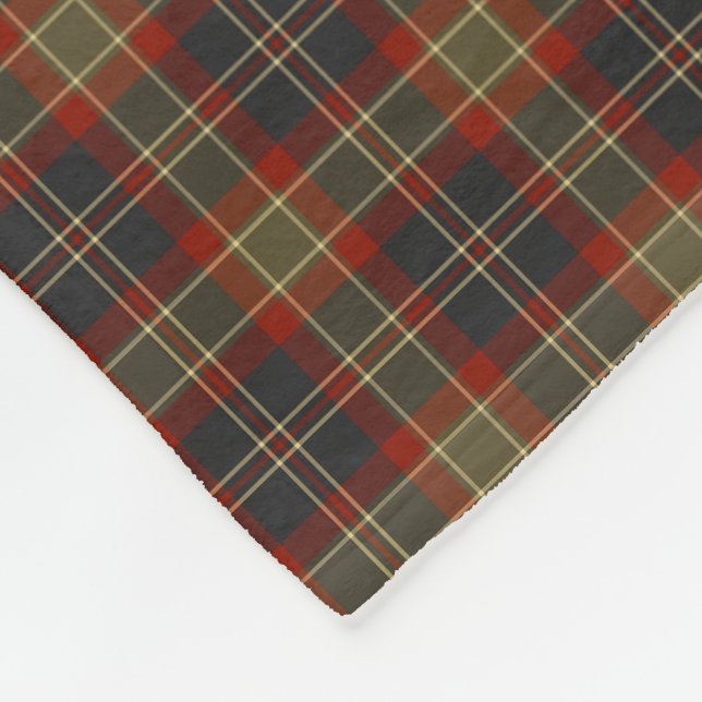 Manta Polar Patrón rojo y azul marino (Esquina)